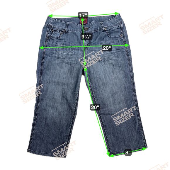 Torrid Denim Mid Rise Capri Jeans Medium Wash Whiskering Size 14 - Picture 6 of 10